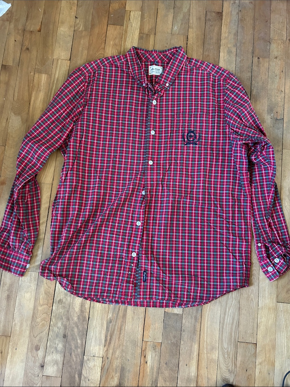 LRG Classic Red Plaid Button-Down Shirt